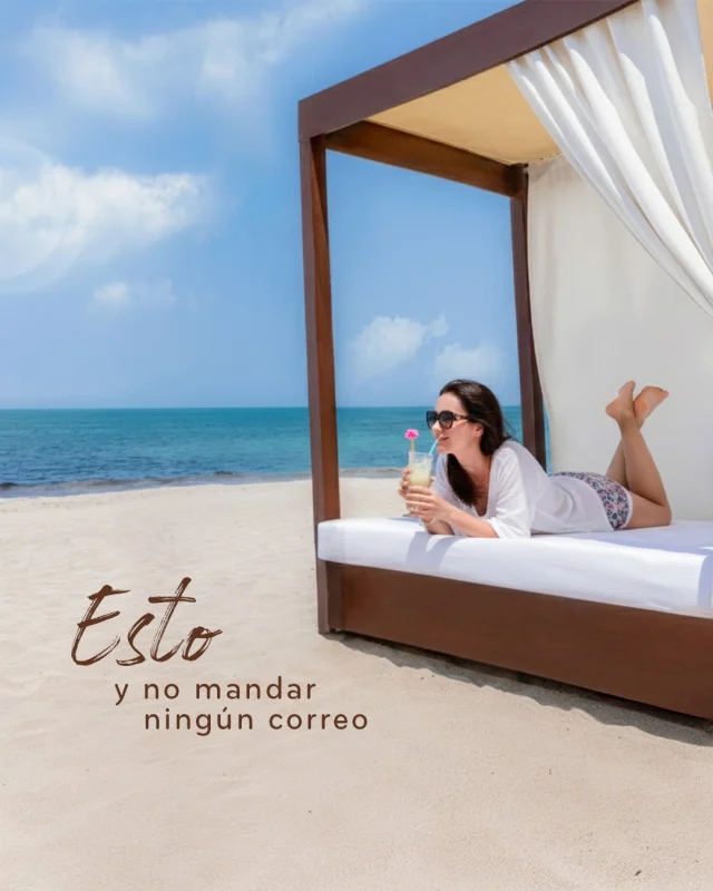 Ojalá que tu correo me encuentre así… o mejor, que ni me encuentre 🤭⁣
⁣
Psst… reserva en el link de nuestra bio.