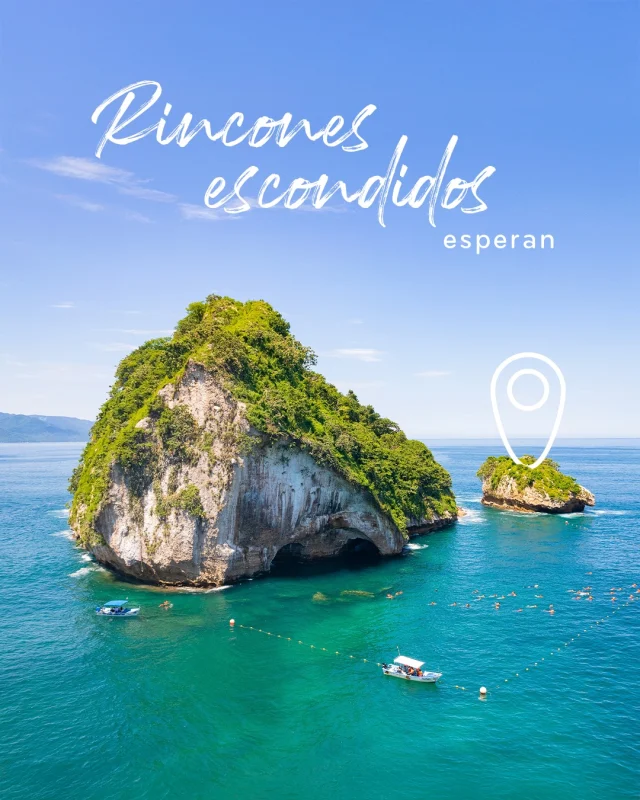 ¿Ya conoces Los Arcos en las Piedras de Mismaloya? ⛰️🛶 Impresionantes formaciones de roca, aguas cristalinas y extensa biodiversidad aguardan para ser una anécdota increíble de aventura, snorkel o buceo 🐠